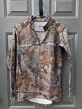 Outdoor Hunter Scent Away Camo Quarter-Zip Pullover